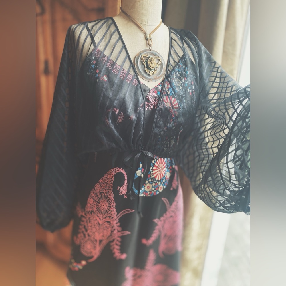 Vintage Glydons of Hollywood Sheer Tie-Front Boloro Jacket | Size M